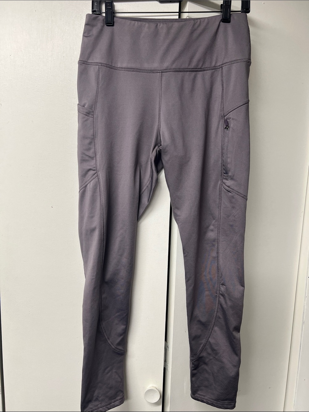 Apana Mauve Lilac Gray Active Leggings with Side Pocket